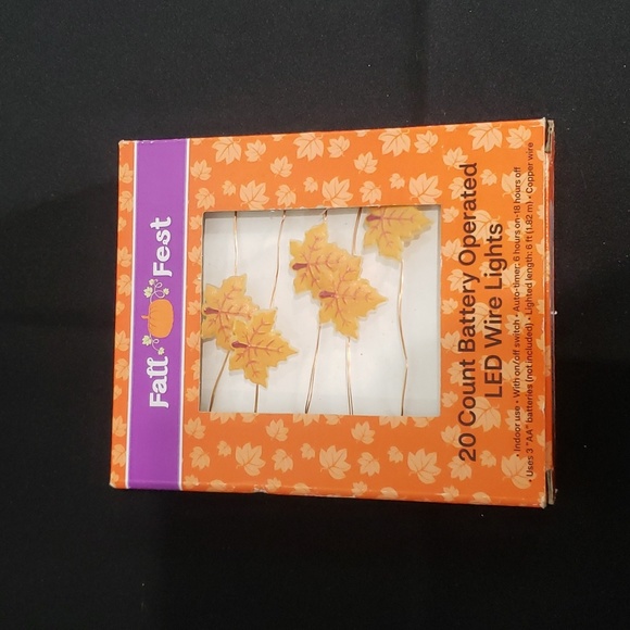 Fall Fest Autumn Fall Halloween Thanksgiving Leaf Lights NWT - Picture 1 of 3